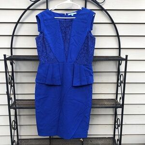 Antonio Melani 8 Elegant royal Blue Lace Panel Dress